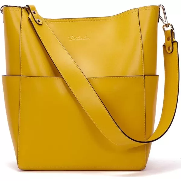 BOSTANTEN Women's Leather Designer Handbags Tote Purses Shoulder Bucket Bags