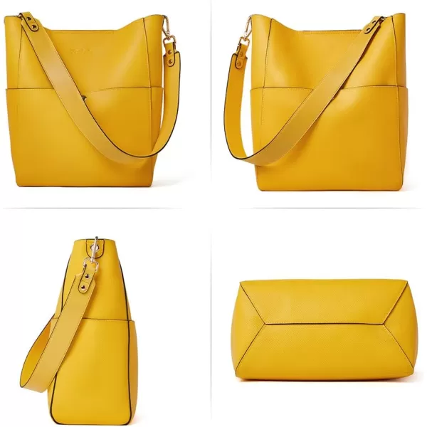 BOSTANTEN Women's Leather Designer Handbags Tote Purses Shoulder Bucket Bags