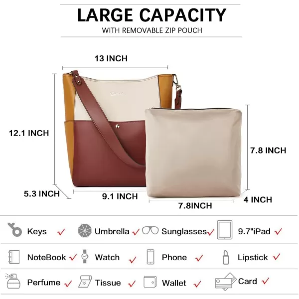 BOSTANTEN Women's Leather Designer Handbags Tote Purses Shoulder Bucket Bags
