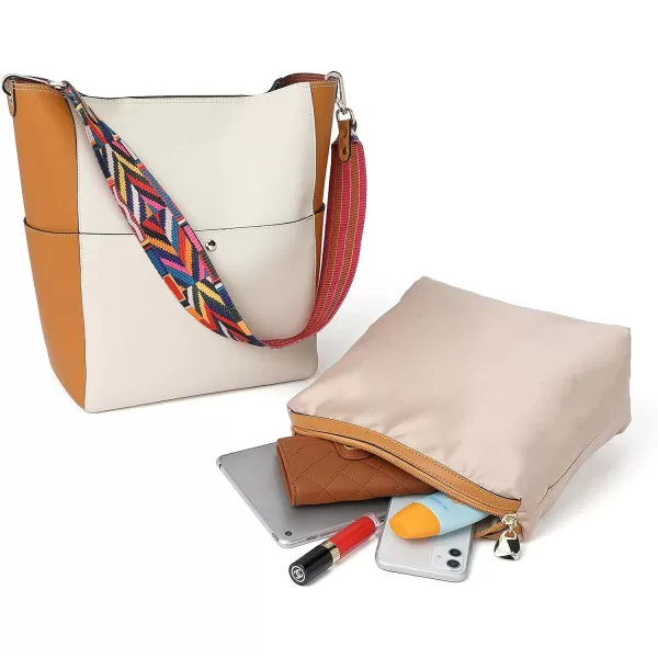 BOSTANTEN Women's Leather Designer Handbags Tote Purses Shoulder Bucket Bags