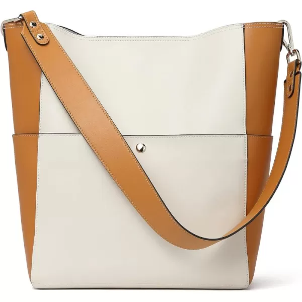 BOSTANTEN Women's Leather Designer Handbags Tote Purses Shoulder Bucket Bags
