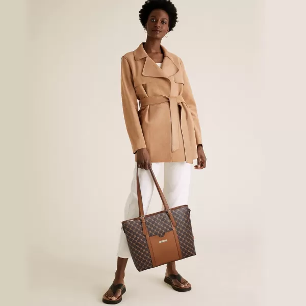 BOSTANTEN Womens Leather Laptop Tote Office Shoulder Handbag Vintage Briefcase 15.6 inch Computer Work Purse