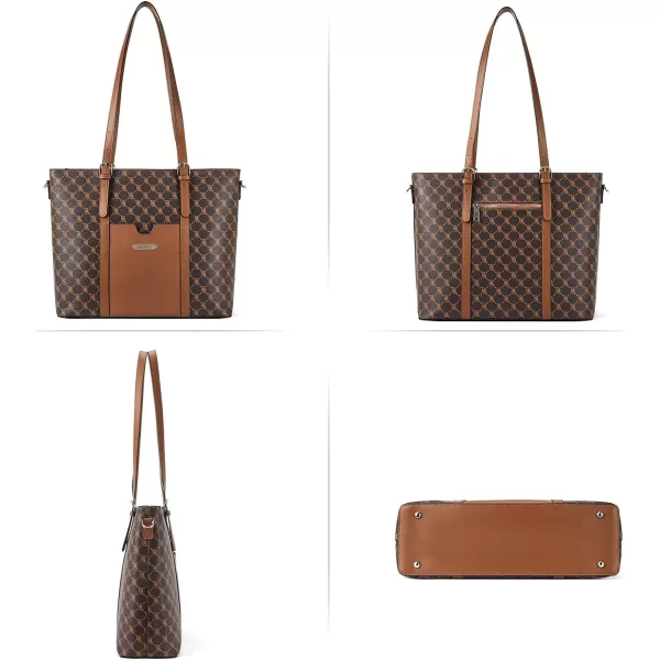 BOSTANTEN Womens Leather Laptop Tote Office Shoulder Handbag Vintage Briefcase 15.6 inch Computer Work Purse