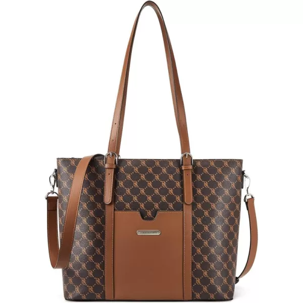 BOSTANTEN Womens Leather Laptop Tote Office Shoulder Handbag Vintage Briefcase 15.6 inch Computer Work Purse
