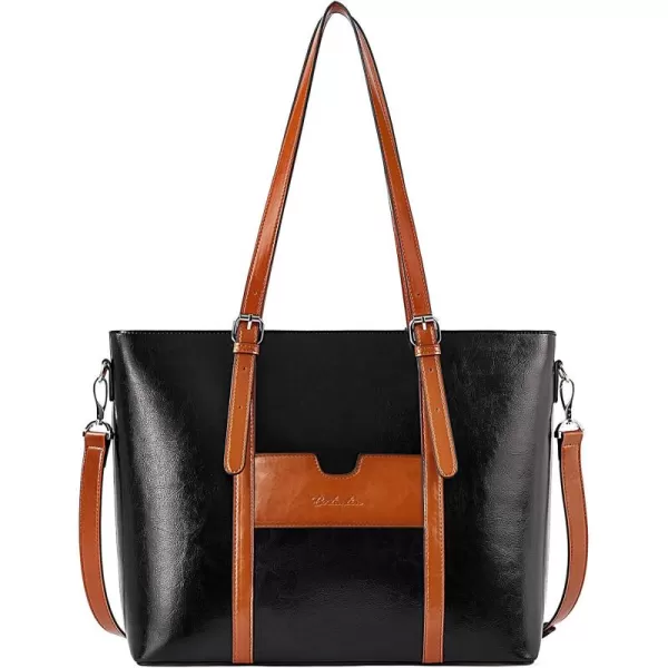 BOSTANTEN Womens Leather Laptop Tote Office Shoulder Handbag Vintage Briefcase 15.6 inch Computer Work Purse