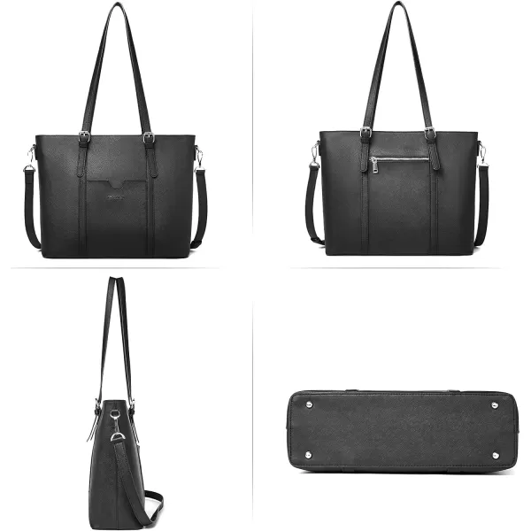 BOSTANTEN Womens Leather Laptop Tote Office Shoulder Handbag Vintage Briefcase 15.6 inch Computer Work Purse