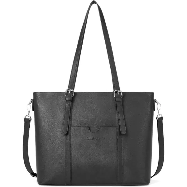BOSTANTEN Womens Leather Laptop Tote Office Shoulder Handbag Vintage Briefcase 15.6 inch Computer Work Purse