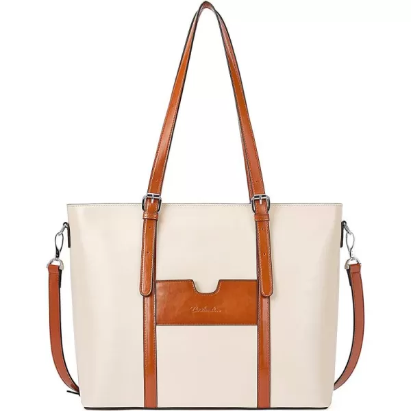 BOSTANTEN Womens Leather Laptop Tote Office Shoulder Handbag Vintage Briefcase 15.6 inch Computer Work Purse