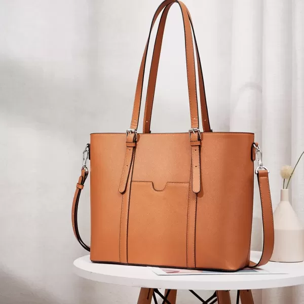 BOSTANTEN Womens Leather Laptop Tote Office Shoulder Handbag Vintage Briefcase 15.6 inch Computer Work Purse