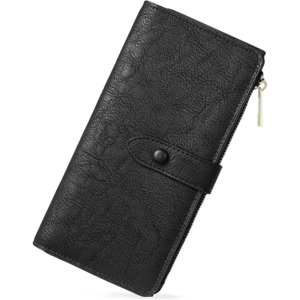BOSTANTEN Womens Leather Wallets RFID Blocking Large Capacity Trifold Card Holder Ladies Phone Clutch
