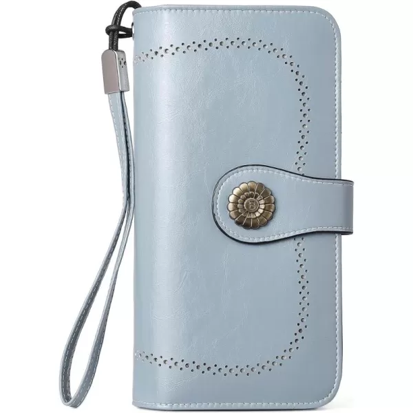 BOSTANTEN Womens Wallet Genuine Leather Large Capacity Wristlet Clutch Purse Credit Card Holder with RFID Blocking