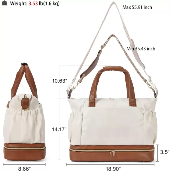 BOSTANTEN Weekender Bags for Women Leather Travel Duffle Bag Carry On Overnight Duffel with Shoe Compartment