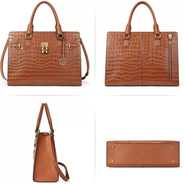 BOSTANTEN Briefcase for Women 15.6 inch Leather Laptop Bag Vintage Slim Lawyer Business Bag Stylish Work Purse