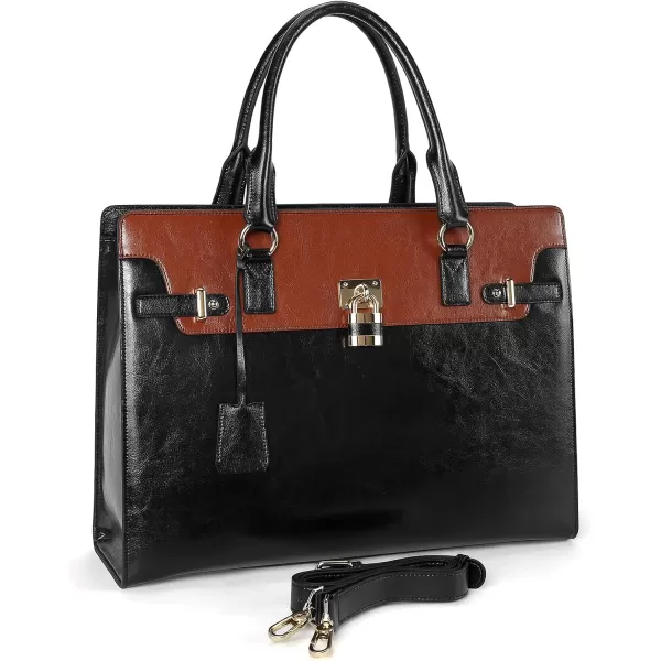 BOSTANTEN Briefcase for Women 15.6 inch Leather Laptop Bag Vintage Slim Lawyer Business Bag Stylish Work Purse