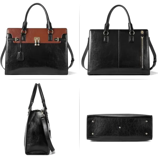 BOSTANTEN Briefcase for Women 15.6 inch Leather Laptop Bag Vintage Slim Lawyer Business Bag Stylish Work Purse
