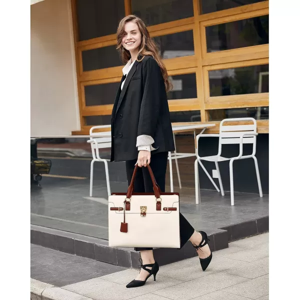 BOSTANTEN Briefcase for Women 15.6 inch Leather Laptop Bag Vintage Slim Lawyer Business Bag Stylish Work Purse