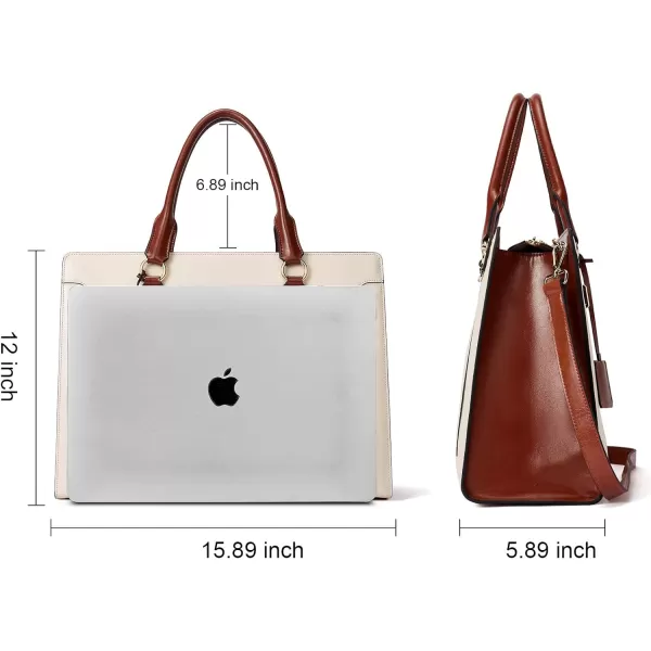 BOSTANTEN Briefcase for Women 15.6 inch Leather Laptop Bag Vintage Slim Lawyer Business Bag Stylish Work Purse