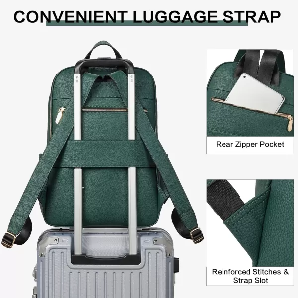 BOSTANTEN Genuine Leather 15.6 inch Laptop Backpack Purse for Women College Casual Backpack Travel Bag