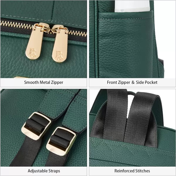 BOSTANTEN Genuine Leather 15.6 inch Laptop Backpack Purse for Women College Casual Backpack Travel Bag