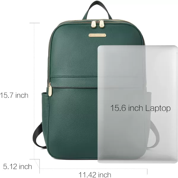 BOSTANTEN Genuine Leather 15.6 inch Laptop Backpack Purse for Women College Casual Backpack Travel Bag