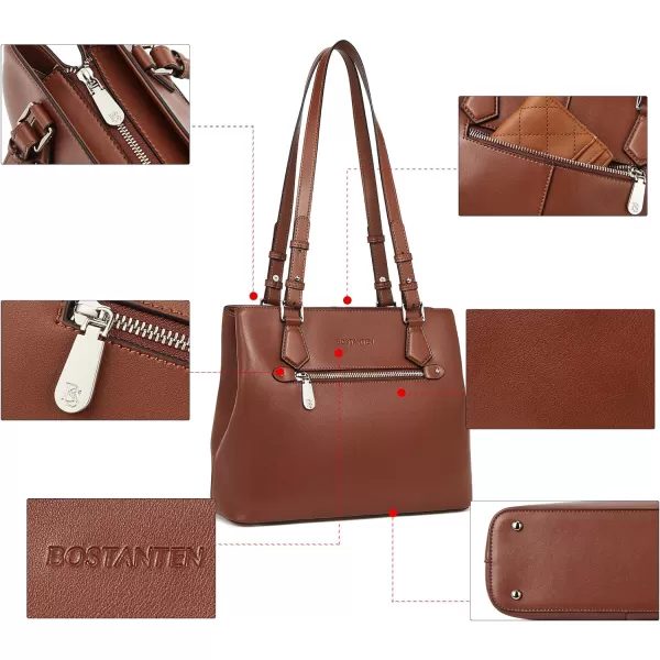 BOSTANTEN Women Handbag Leather Shoulder Bags Soft Designer Top Handle Purse