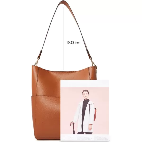 BOSTANTEN Women's Leather Designer Handbags Tote Purses Shoulder Bucket Bags
