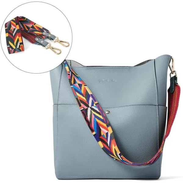 BOSTANTEN Women's Leather Designer Handbags Tote Purses Shoulder Bucket Bags