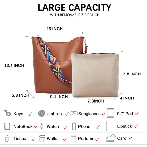BOSTANTEN Women's Leather Designer Handbags Tote Purses Shoulder Bucket Bags