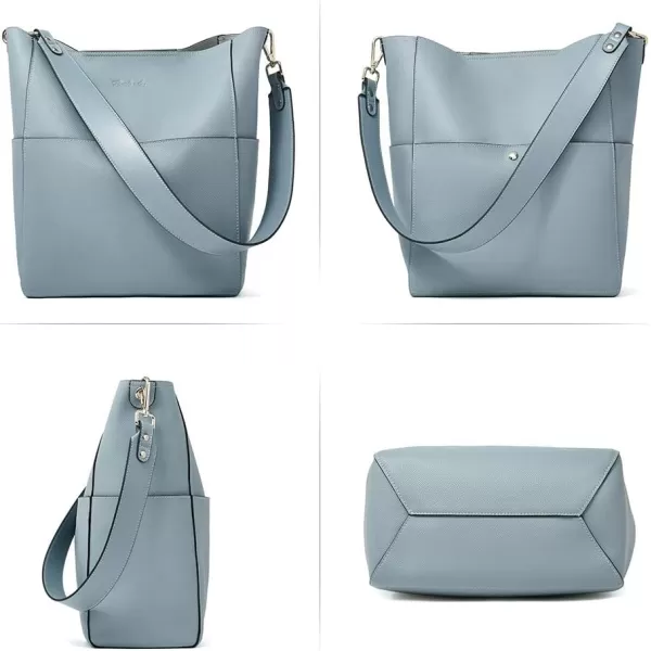 BOSTANTEN Women's Leather Designer Handbags Tote Purses Shoulder Bucket Bags