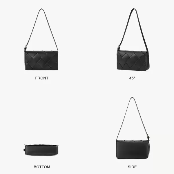 BOSTANTEN Woven Purses for Women Trendy Vegan Leather Crossbody Bag Designer Shoulder Handbags with Adjustable Shoulder Strap