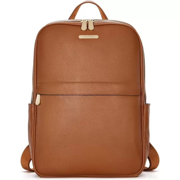 BOSTANTEN Genuine Leather 15.6 inch Laptop Backpack Purse for Women College Casual Backpack Travel Bag
