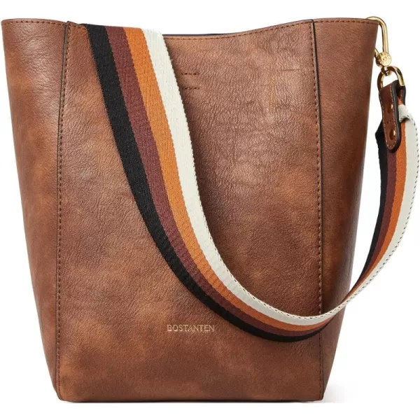 BOSTANTEN Women's Leather Designer Handbags Tote Purses Shoulder Bucket Bags