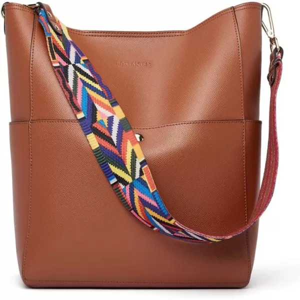 BOSTANTEN Women's Leather Designer Handbags Tote Purses Shoulder Bucket Bags
