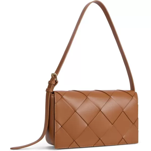 BOSTANTEN Woven Purses for Women Trendy Vegan Leather Crossbody Bag Designer Shoulder Handbags with Adjustable Shoulder Strap