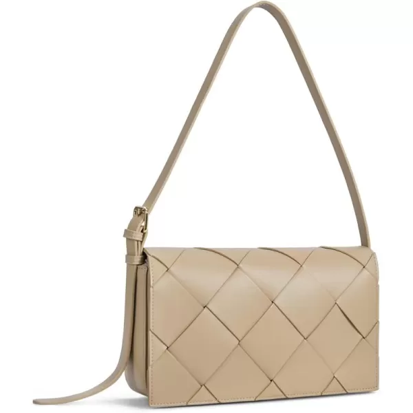 BOSTANTEN Woven Purses for Women Trendy Vegan Leather Crossbody Bag Designer Shoulder Handbags with Adjustable Shoulder Strap