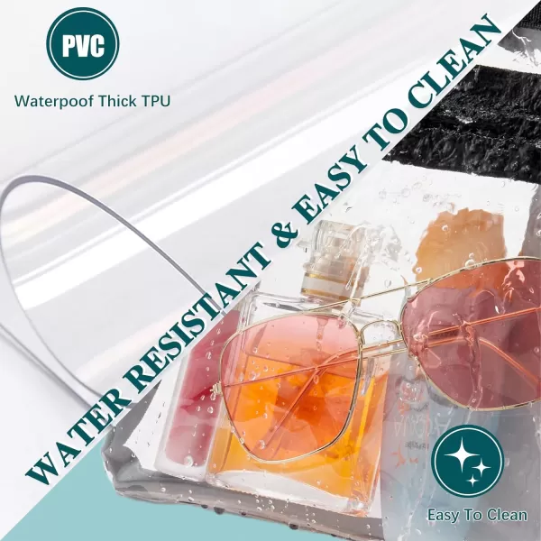 BOSTANTEN Clear Bag for Stadium Events Crossbody Bags Stadium Approved Concert Shoulder Purse with Adjustable Guitar Strap
