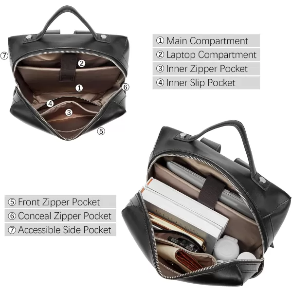 BOSTANTEN Genuine Leather Backpack Purse for Women Fashion Backpack Casual College Shoulder Bag Travel Backpack