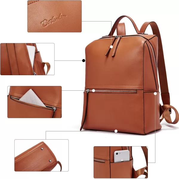 BOSTANTEN Genuine Leather Backpack Purse for Women Fashion Backpack Casual College Shoulder Bag Travel Backpack