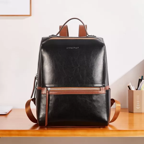 BOSTANTEN Genuine Leather Backpack Purse for Women Fashion Backpack Casual College Shoulder Bag Travel Backpack