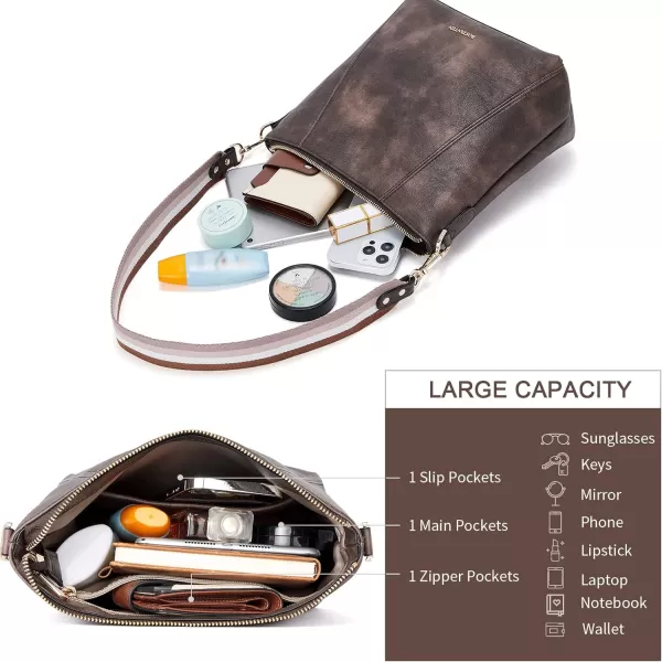 BOSTANTEN Women Leather Handbag Designer Ladies Hobo Purses Shoulder Bags