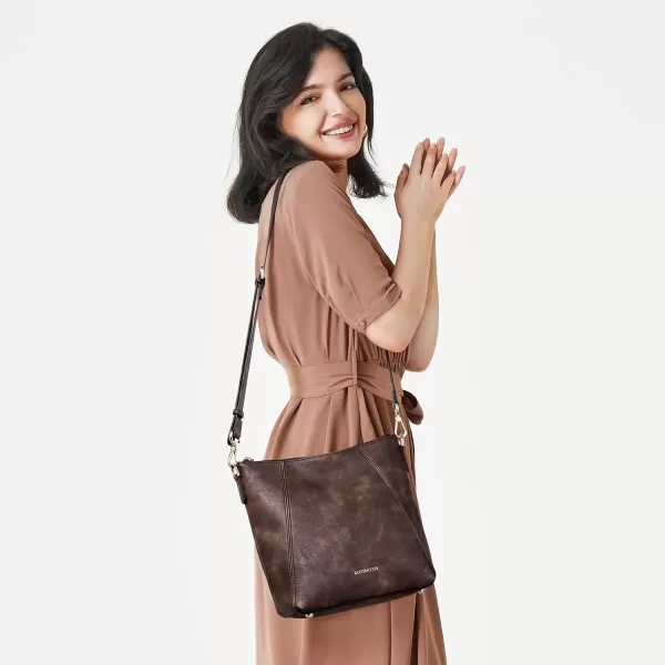 BOSTANTEN Women Leather Handbag Designer Ladies Hobo Purses Shoulder Bags