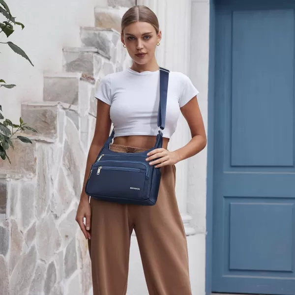 BOSTANTEN Crossbody Purses for Women Soft Vegan Leather Handbags Multi Pocket Shoulder Bag Pocketbooks