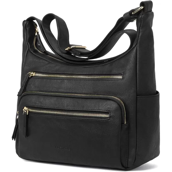 BOSTANTEN Crossbody Purses for Women Soft Vegan Leather Handbags Multi Pocket Shoulder Bag Pocketbooks