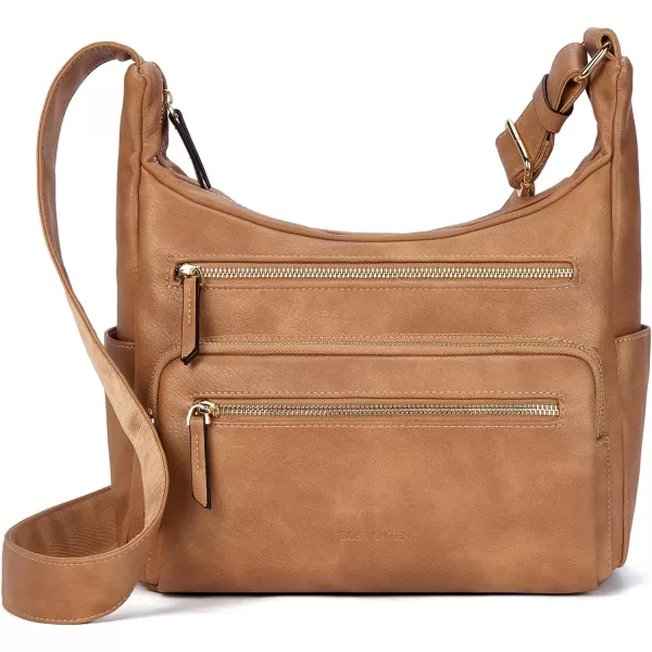 BOSTANTEN Crossbody Purses for Women Soft Vegan Leather Handbags Multi Pocket Shoulder Bag Pocketbooks
