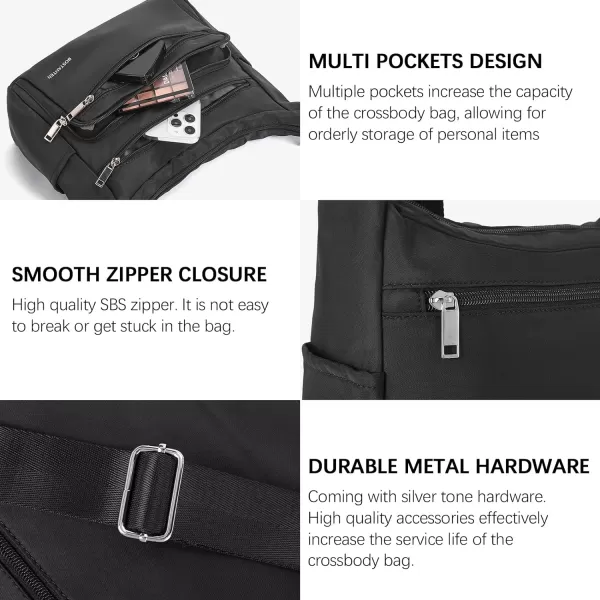 BOSTANTEN Crossbody Purses for Women Soft Vegan Leather Handbags Multi Pocket Shoulder Bag Pocketbooks