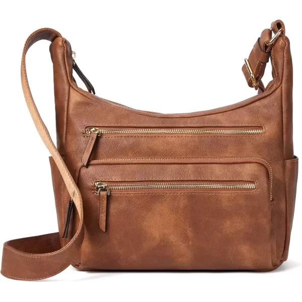 BOSTANTEN Crossbody Purses for Women Soft Vegan Leather Handbags Multi Pocket Shoulder Bag Pocketbooks