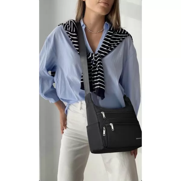 BOSTANTEN Crossbody Purses for Women Soft Vegan Leather Handbags Multi Pocket Shoulder Bag Pocketbooks