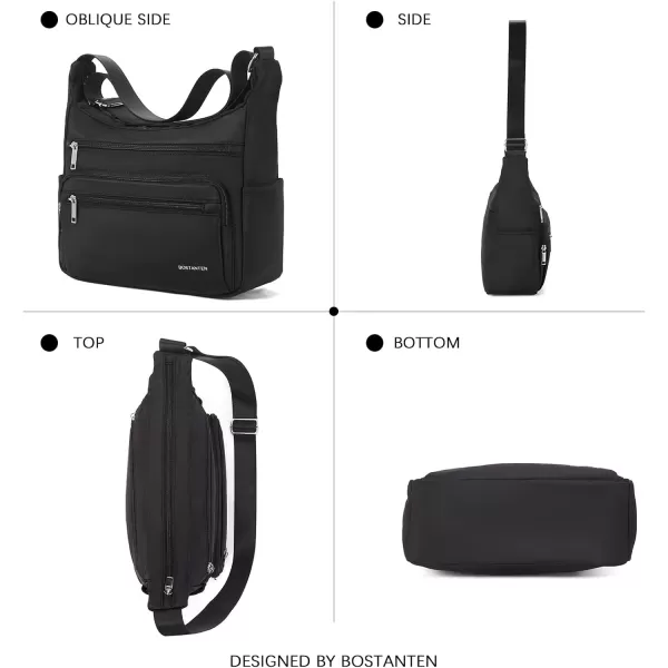 BOSTANTEN Crossbody Purses for Women Soft Vegan Leather Handbags Multi Pocket Shoulder Bag Pocketbooks