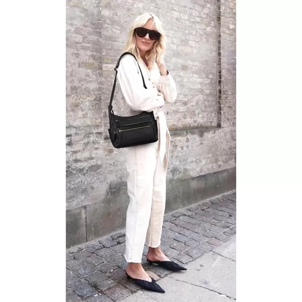 BOSTANTEN Crossbody Purses for Women Soft Vegan Leather Handbags Multi Pocket Shoulder Bag Pocketbooks