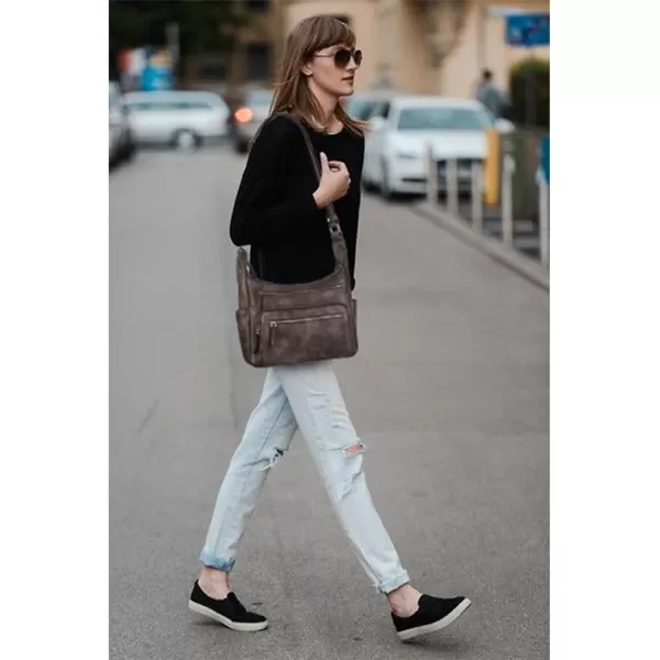 BOSTANTEN Crossbody Purses for Women Soft Vegan Leather Handbags Multi Pocket Shoulder Bag Pocketbooks